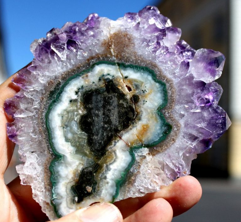 AMETHYST Stalagtiten Scheibe