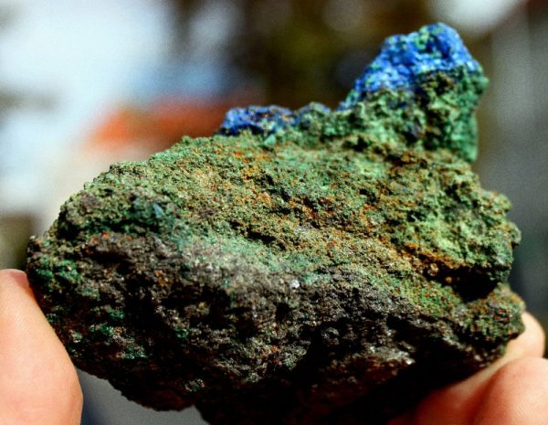 Tiefblauer AZURITxx auf Malachit - 画像3