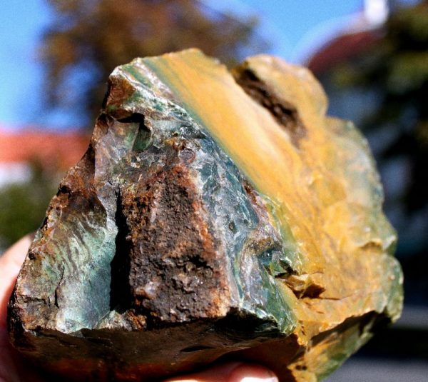 GELB GRÜNER Jaspis - ROHSTEIN – Bild 2