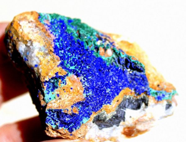 Tiefblauer AZURIT xx auf Malachit - Image 2