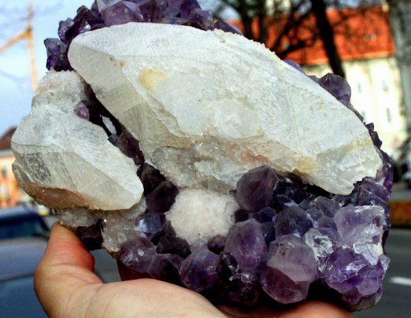 CALCIT xx auf AMETHYST xx - BRASILIEN – Bild 2