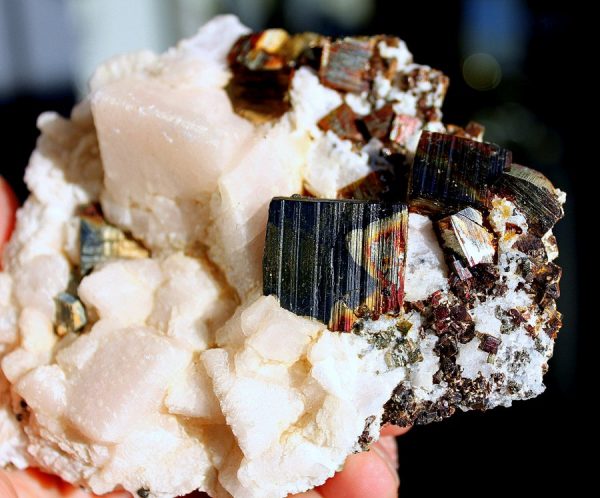 "ROSTIGE" PYRITE auf Mangano CALCIT xx - 画像3
