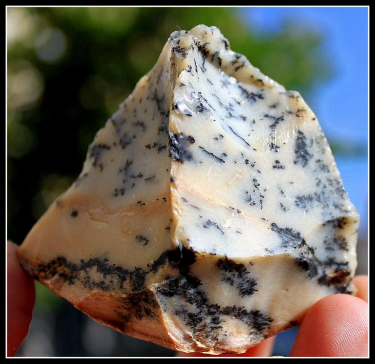 Dendriten CHALCEDON "Mückenstein" ROH