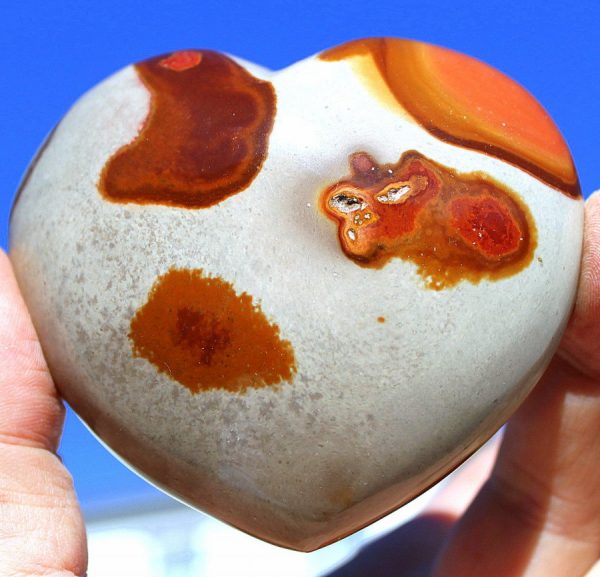 CHALCEDON HERZ - Handgeschliffen – Bild 2
