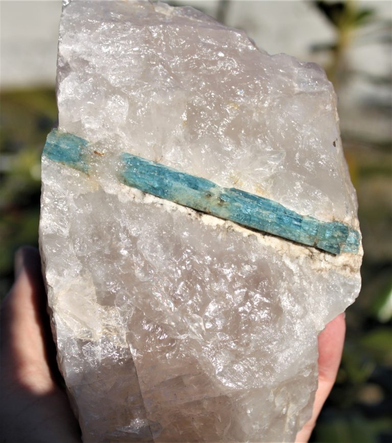Rio Grande do Norte - Blauer Beryll in Quarz