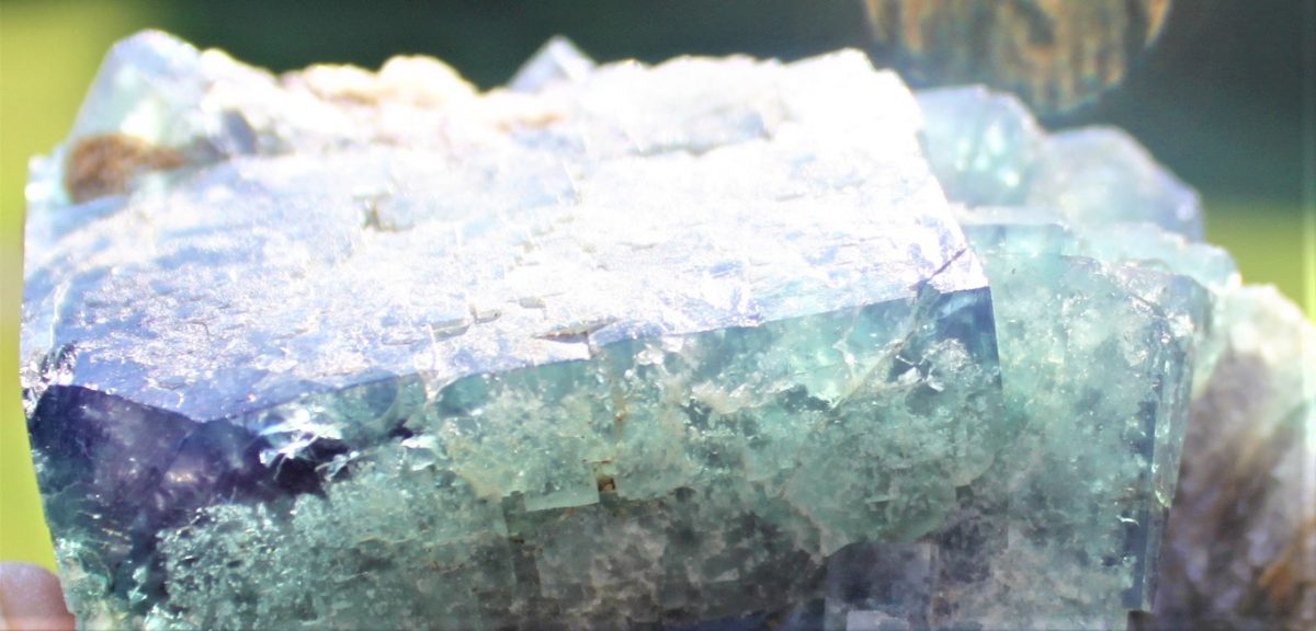 Blaugrüner Fluorit xx - Weardale UK